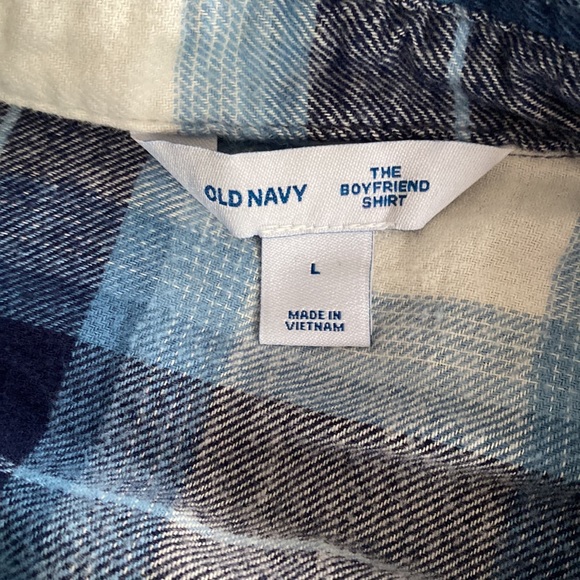 Old Navy Plaid Boyfriend style Shirt - Picture 2 of 5
